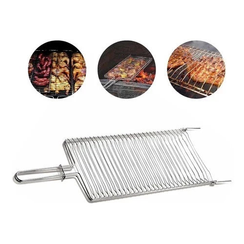 Grelha Dupla Anti-Queda | Peixe e Frango Assados com Perfeição e Segurança